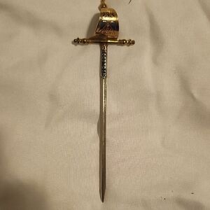 Vintage Brass and Silver Sword Letter Opener.